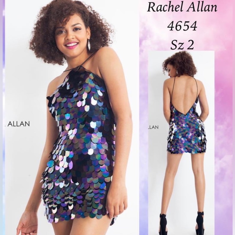 Rachel Allan size 2 large sequin cocktail